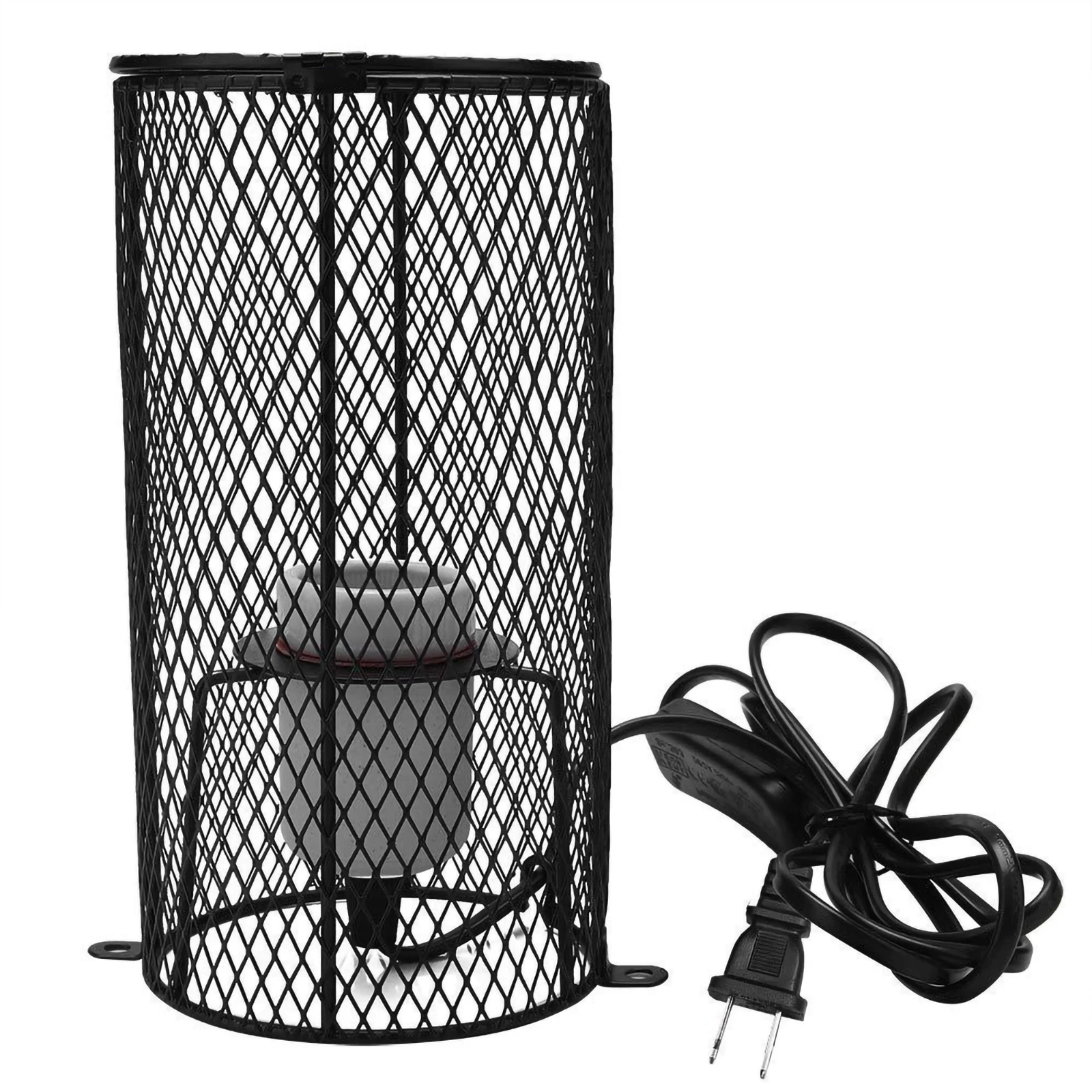 

E27 Reptile Ceramic Heating Light with Anti-scald Metal Cage for Snake Lizard Turtlese27