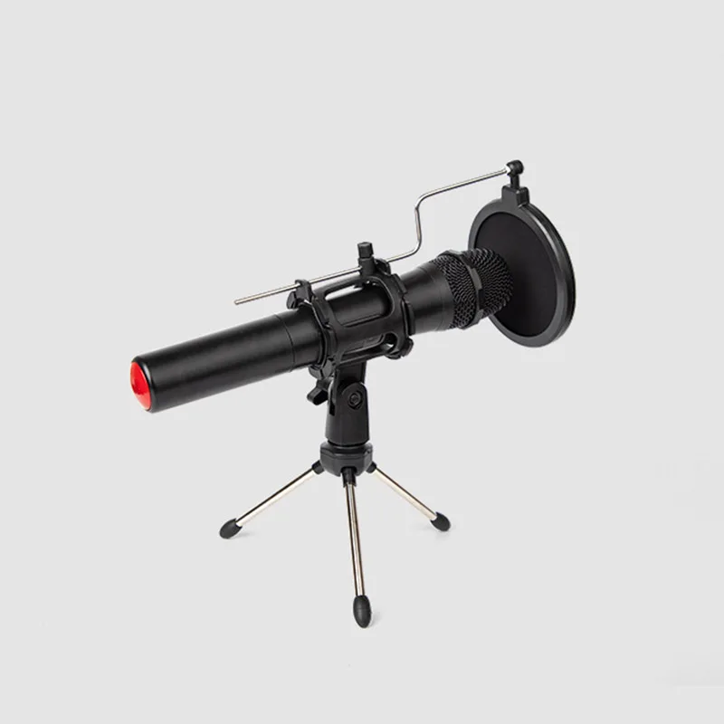 Adjustable Microphone Stand Desktop Tripod for Computer Video Recording with Mic Windscreen Filter Cover | Электроника