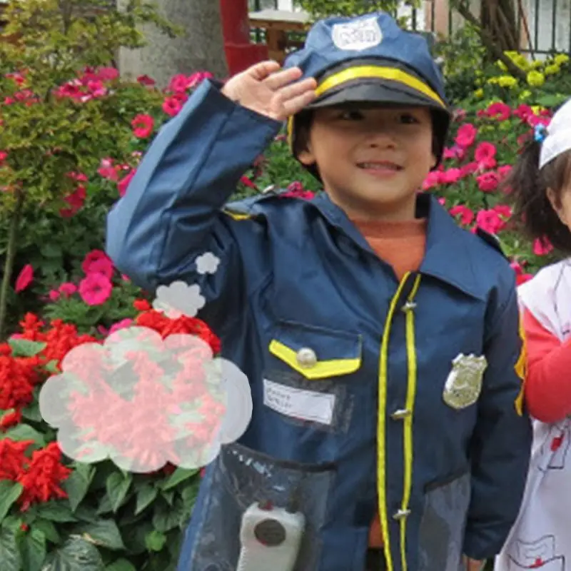 

Kids Cosplay Costume Career Firefighter Policemen Pretend Play Outfit Halloween Party Roleplay Clothing