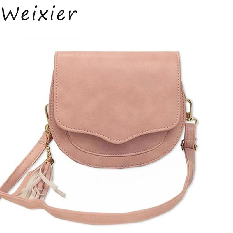 

WEIXIER 2019 Новое поступление, женские мини сумки через плечо из искусственной кожи, сумка через плечо с кисточкой, дизайнерская сумка, женская с...