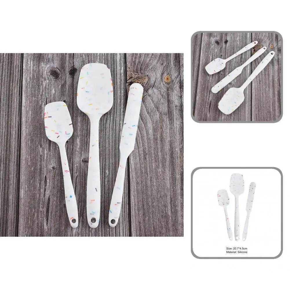 

Baking Mixing Tool Soft Long Handle Silicone Spatula Cooking Baking Scraper Cooking Spatula Silicone Spatula 3Pcs