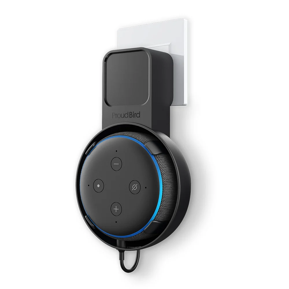 GGMM розетка настенная Подставка-вешалка для Amazon Alexa Echo Dot 3rd Gen работает с Amazon Echo Dot 3, чехол-держатель для спальни