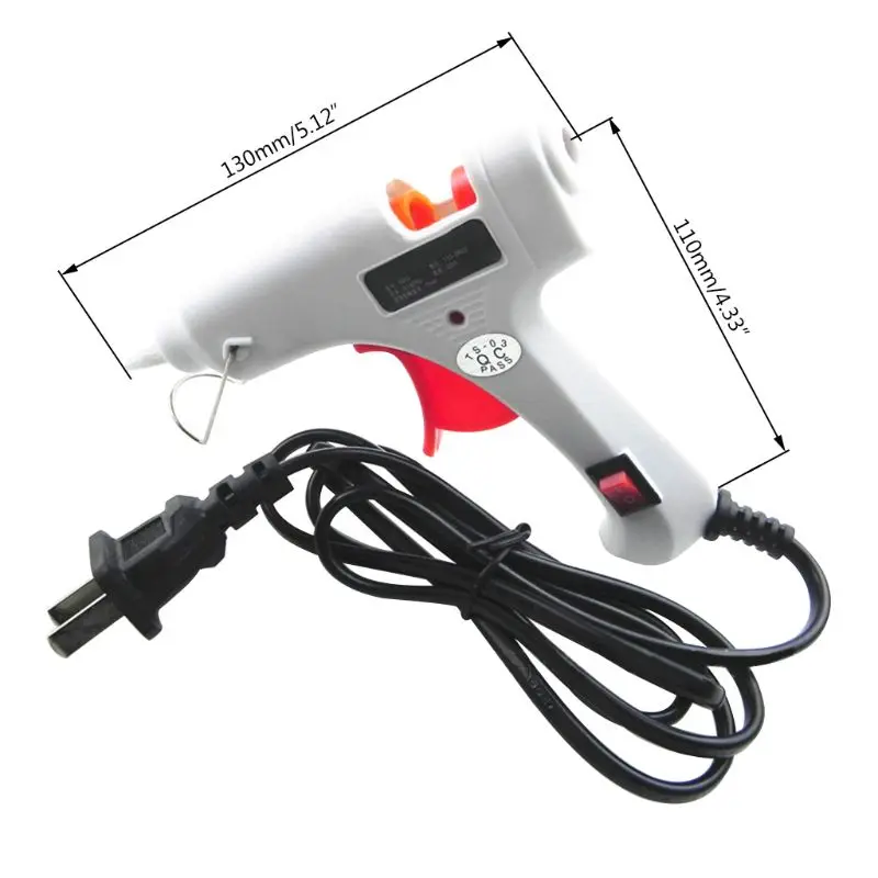 

New 20W Hot Glue Gun Kit Mini Adjustable Melting Gluer with 10Pcs Glue Sticks DIY Home Tools