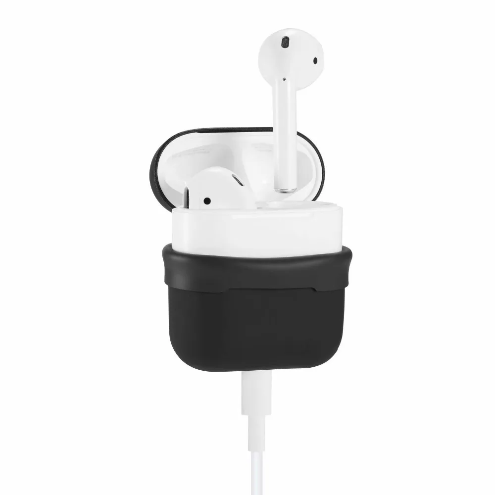 Чехол для AirPods, силиконовый, Bluetooth, беспроводной чехол для наушников, для Apple Airpods 2, защитный чехол, аксессуары для кожи, зарядная коробка, 1 шт