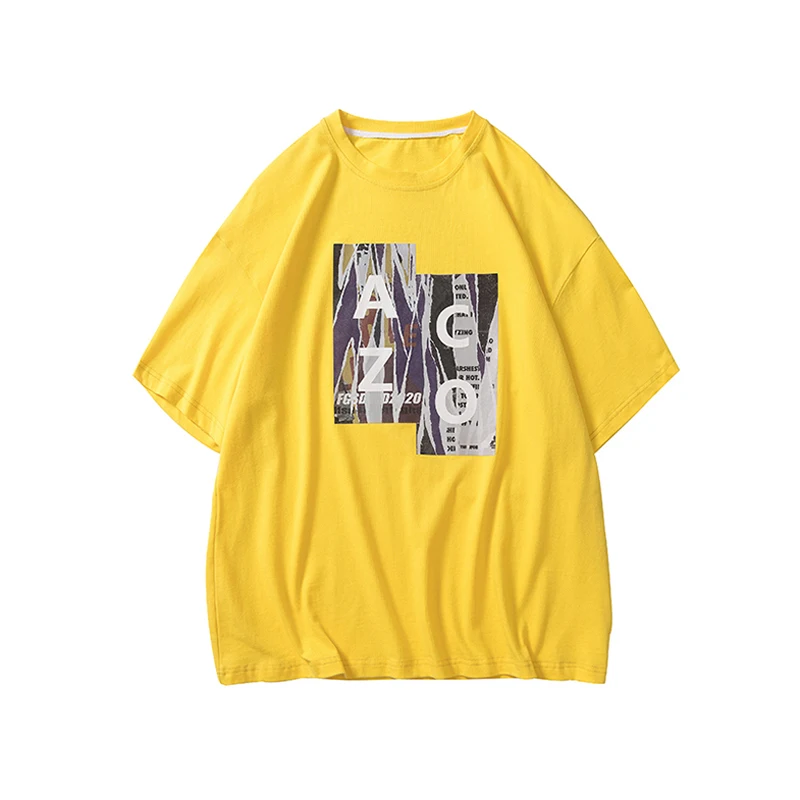

Oversized Loose Fit Short Sleeve T Shirt for Mens 2021 Fashion Graphic Top Tees Teen Summer Couples Clothing Harajuku Streetwear