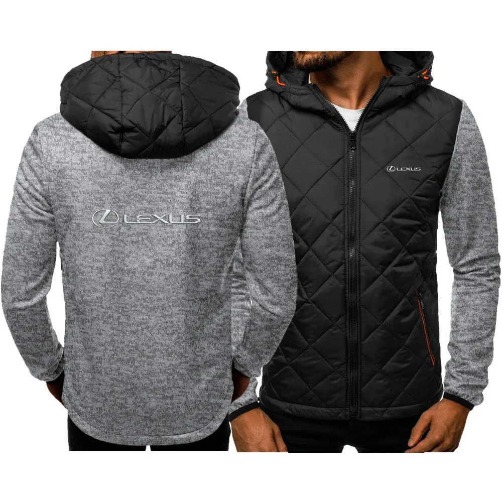 

Men's spring and autumn LEXUS printing casual diamond stitching hoodie fashion cardigan long-sleeved zipper jacket hoodie