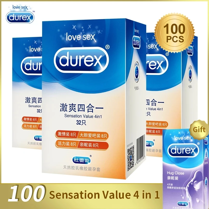 Презервативы Durex мужские из натурального латекса 100 шт. | Красота и здоровье