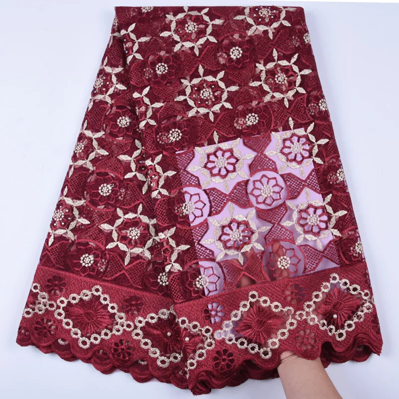 African Lace Fabric Women Fashion Beautiful Orange Color High Quality Net Embroidery French Tulle For Wedding F802 | Дом и сад