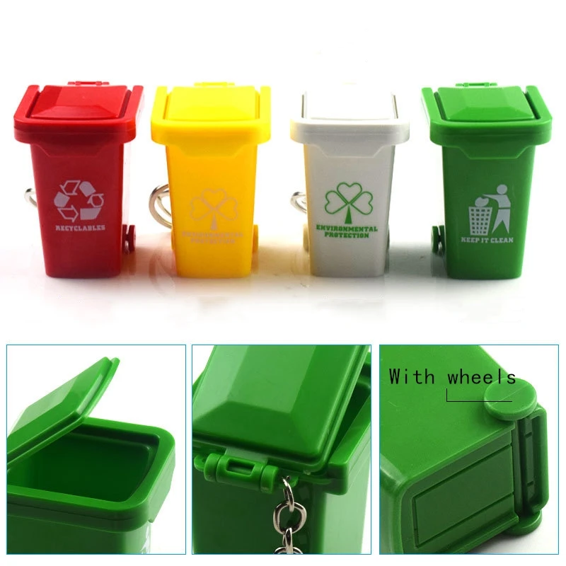 Разноцветные Мини-корзины для кукольного домика пластиковая мусорная корзина