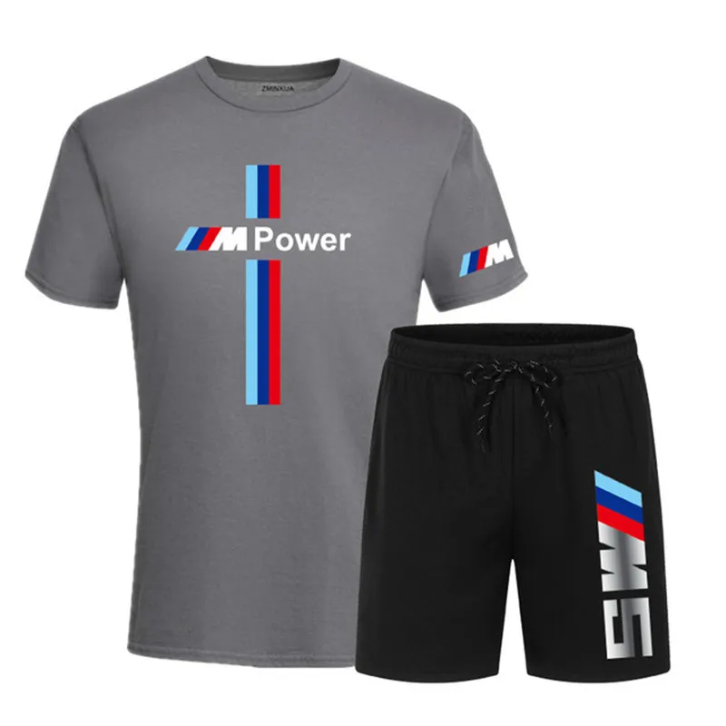 

2021 New Fashion spring new style cotton and linen men's T-shirt suit printing casual shorts sportswear high-quality T-shirt sho