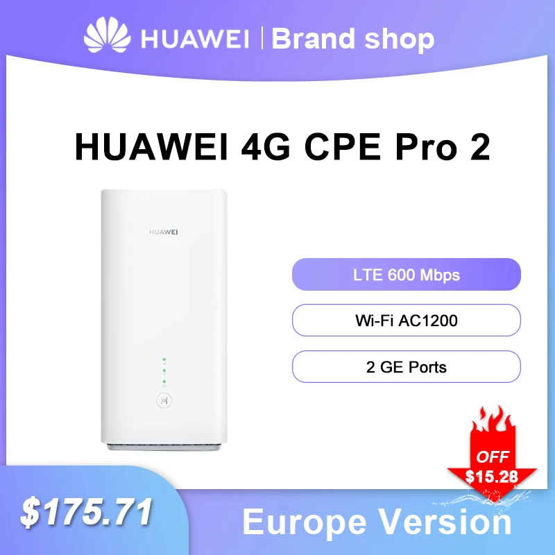 Разблокированный 4G Wi Fi роутер с Sim картой Huawei CPE Pro 2 B628 265 LTE Cat12 до 600 Мбит/с 5G AC1200 Lte