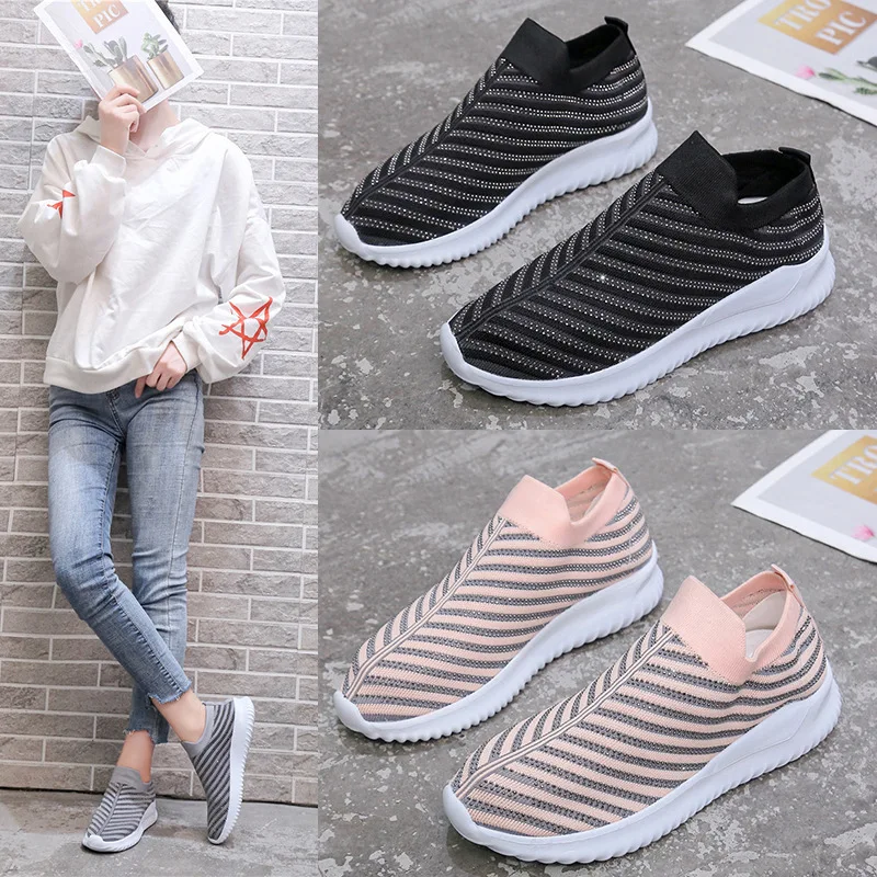 

Single shoes women autumn 2021 new fashion European and American foreign trade large size starry sky rhinestone flying shoes