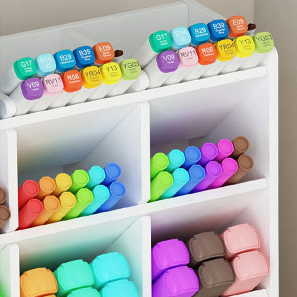 

Inclined Wooden Pen Holder Fashion Desktop Office Storage Box with Drawer