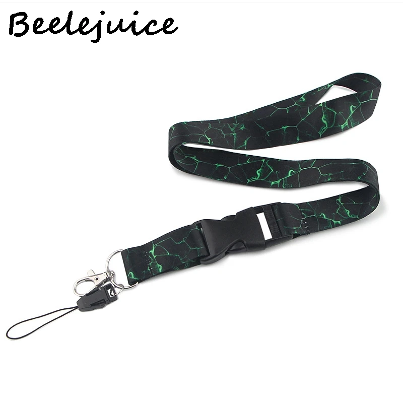 marble pattern neck strap lanyard keychain mobile phone strap id badge holder rope key chain accessories gift webbings ribbons free global shipping