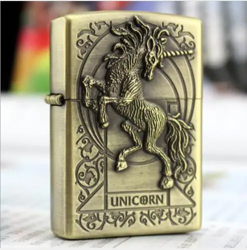 Креативная бронзовая керосиновая Зажигалка рельефы Зажигалка Constantine/flower/horse/eagle/skull