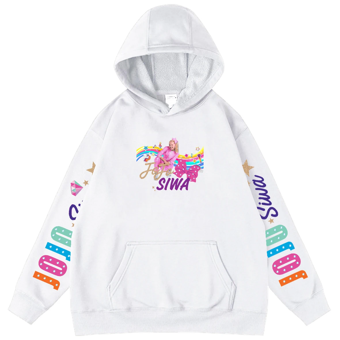 

JoJo Siwa Cute Kawaii Pattern Hoodie Sweatshirt Long Sleeve Kids Hooded Sweatshirts Boys Pullover Hoodies Children's Clothing