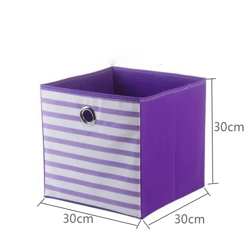 30x30x30cm Складной органайзер для одежды из нетканого полотна, ящик для хранения игрушек, для нижнего белья, бюстгальтера, носков, книг, для домашнего хранения, ведро для белья - Цвет: 30x30x30cm