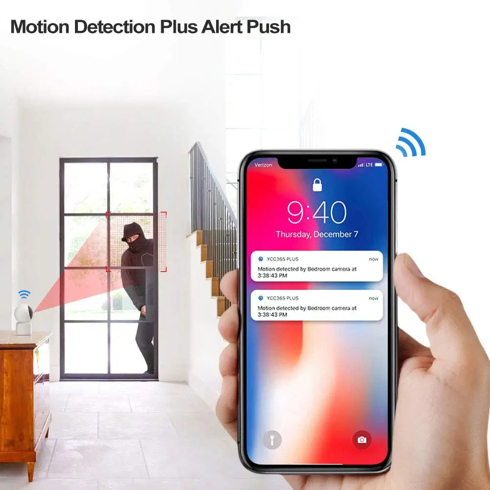 IP Camera WiFi Wireless Security Camera1080P Indoor Dome Pet Baby Monitor Pan tilt Zoom 2MP HD Night Vision | Безопасность и