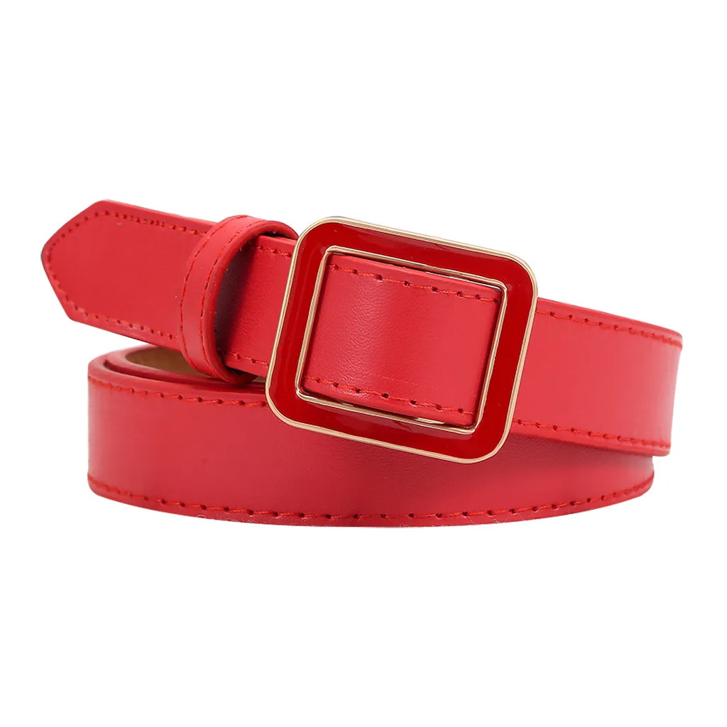 Коричневый пояс Ретро прочный кожаный ремень для мужчин и женщин с пряжкой