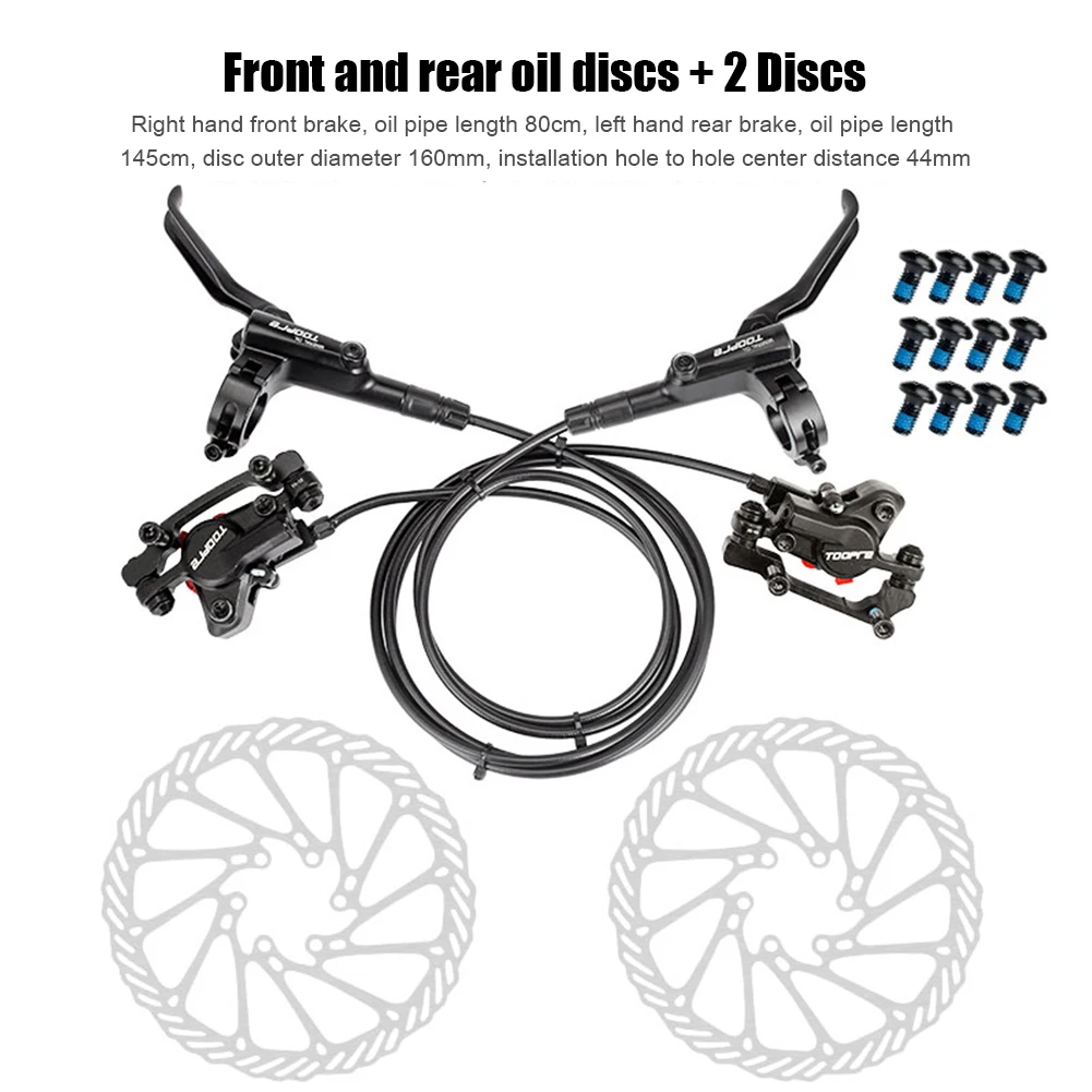 

TOOPRE Bicycle Oil Pressure Disc Brake Set Hydraulic Disc Brake for Mountain Pulling Hydraulic Disc Brake Calipers