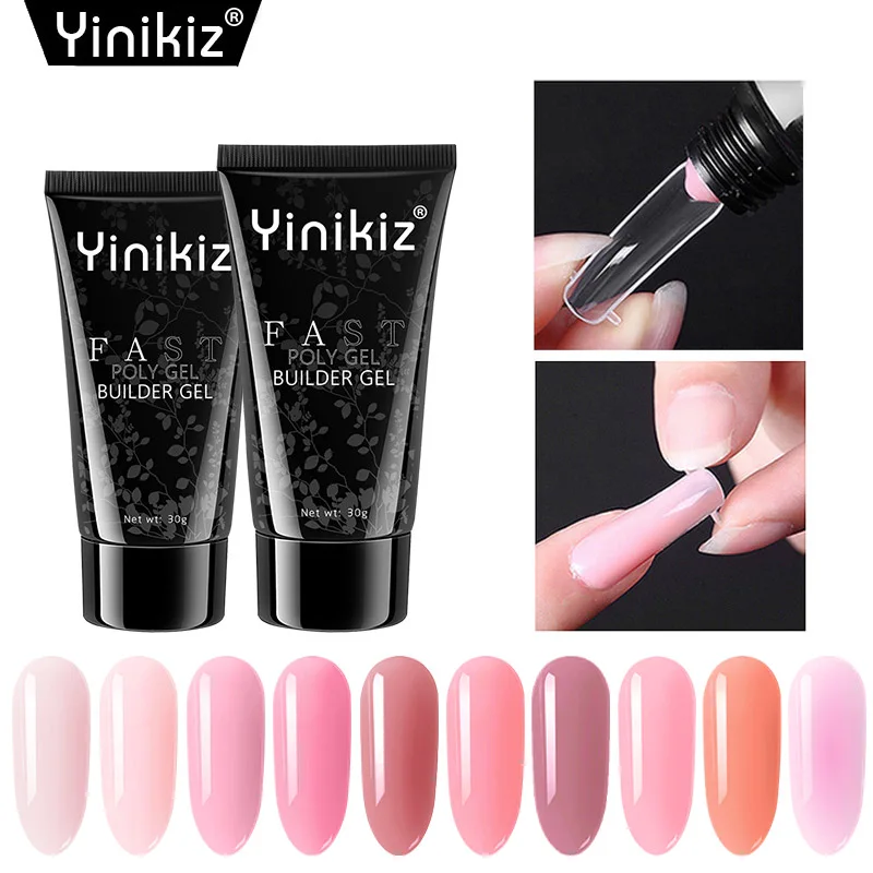 Yinikiz продукт 30 г УФ-гель, акриловый полигель, 6 цветов, камуфляжный гель, УФ-лак для ногтей