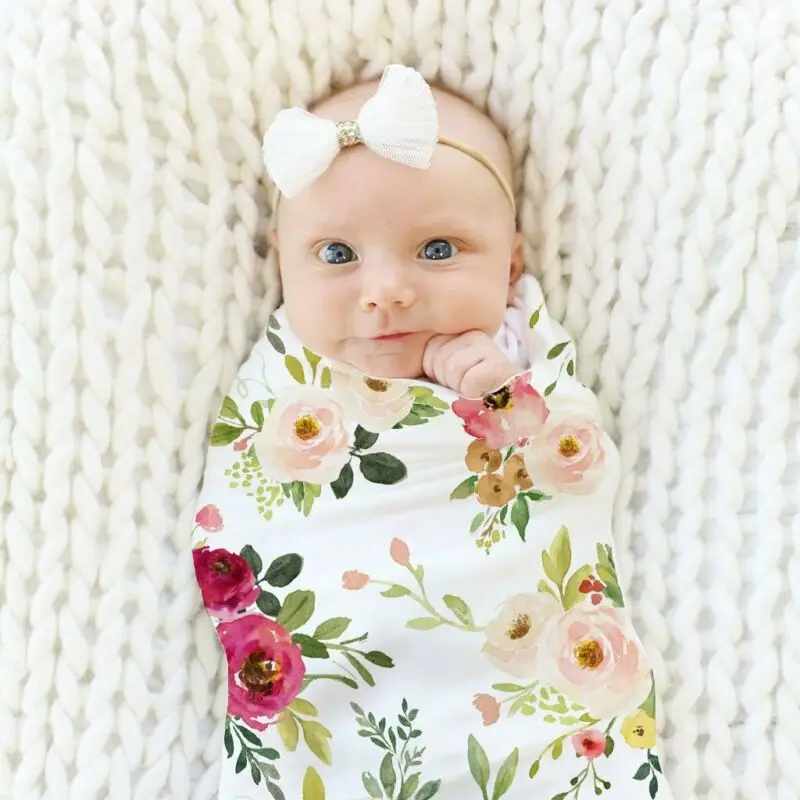 Pudcoco Hot Fashion Soft Baby Infant Newborn Boy Girl Floral Swaddle Wrap Blanket Lovely Sleeping Bag Cloth | Мать и ребенок