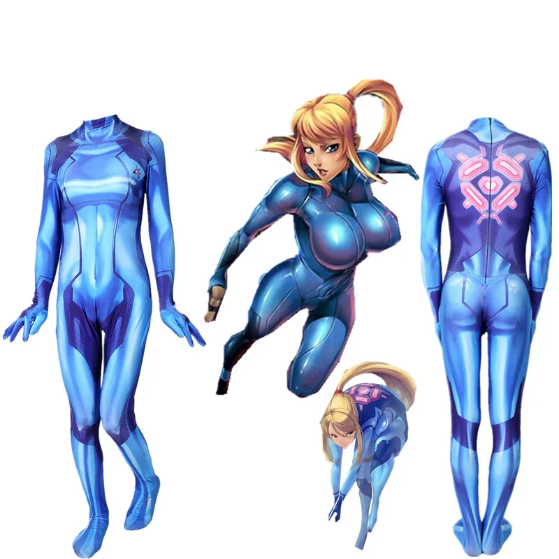 Костюм Metroid Samus Zero колготки унисекс комплект для косплея комбинезон с 3D принтом