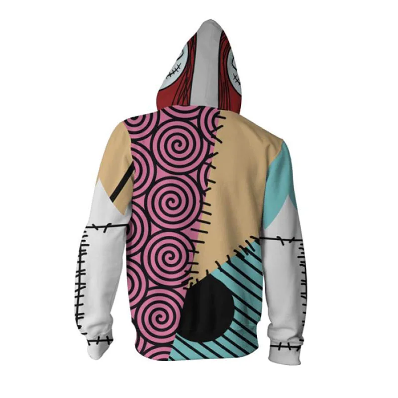 

The Nightmare Before Christmas Hoodie Sweatshirts Casual Tracksuit Casual Zipper Hoodie Sally Cosplay Hooded Hip Hop Tops