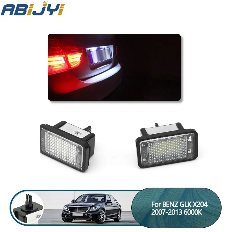 

2 шт. Canbus светодиодный номерной знак для BENZ GLK X204 2007-2013 6000K белая автомобильная лампа