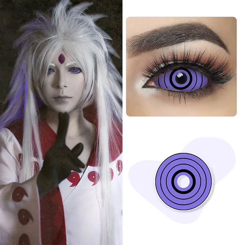 22MM Sclera Lenses Sasuke Sharingan Contacts Anime Cosplay Crazy Lens for Eyes Colored Halloween Big Eye | Красота и здоровье