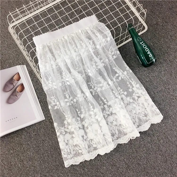 Весенне осенняя кружевная прозрачная полупрозрачная Однослойная газовая Нижняя