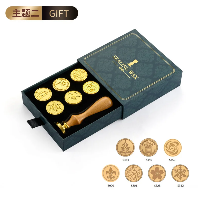 Подарочная коробка Fire Paint Wax Seal Stamp Set ручной материал аксессуары прямой DIY