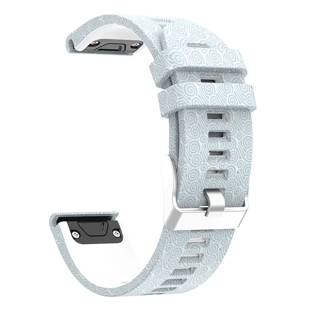 N9 Напечатанный 22 мм быстрый релиз ремешок для Garmin Fenix5 ремень Цветной силиконовый браслет ремешок для Garmin Forerunner 945 Band - Цвет: N9