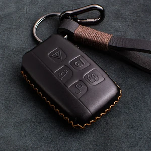 1 Pcs Genuine Leather Key Shell Case Key Cover Car Key Bag Fob For Land Rover Range Rover Evoque Dis