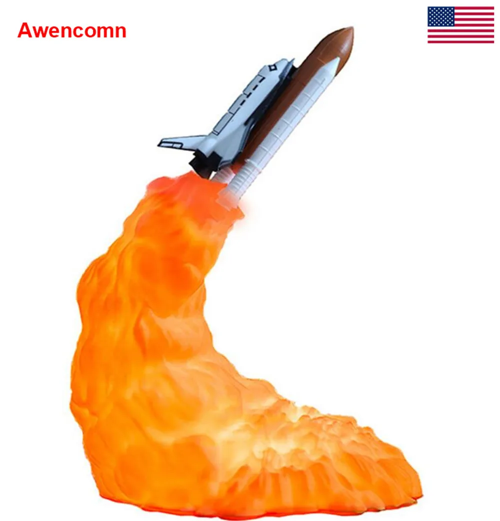 3D печать Космический Шаттл лампа два типа перезаряжаемый ночник для любителей