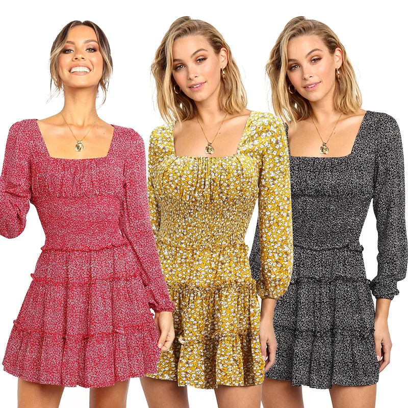 Женское пляжное платье с каскадными оборками вечерние платья длинным рукавом и