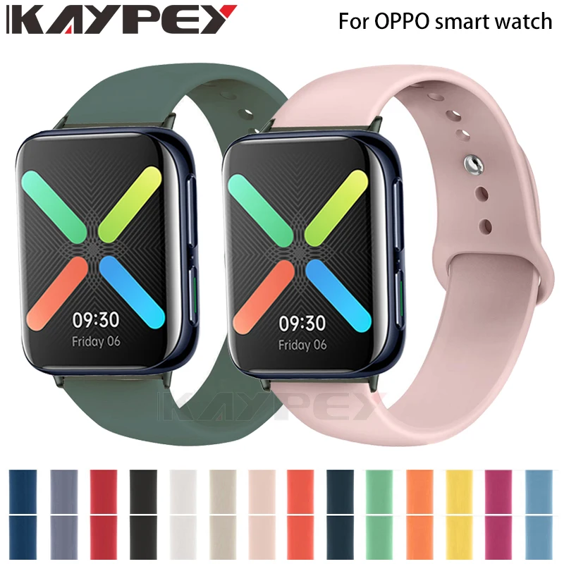 Мягкий силиконовый ремешок для часов OPPO 41мм/46мм Красочный браслет спортивной ленты Oppo 2 42/46мм Аксессуары на.