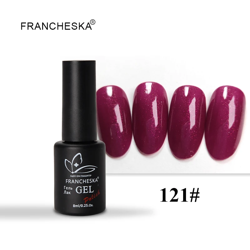 Color UV gel 121 Francheska резиновое Базовое покрытие верхнее покрытие базовый топ набор oje Унас гель лак nagels spulletjes дизайн ногтей lakiery hybrydowe гель лак - Цвет: Color UV gel 121
