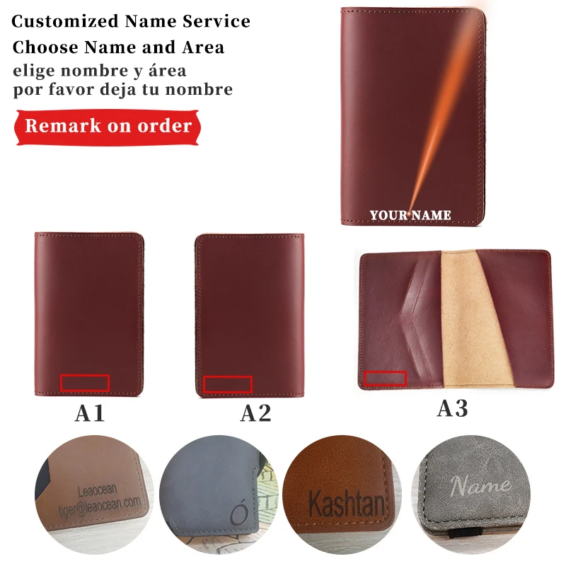 

Dascusto Men Travel Passport Cover Made Of Genuine Leather Customized Engraved Name Vintage Bank Card Holder Passport Protector