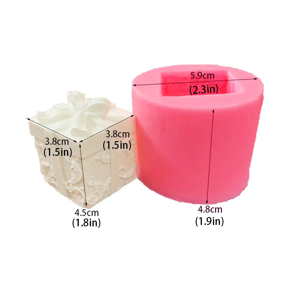 

Candle Mould Silicone Candle Mould DIY Christmas Box Soap Aroma Mold 3D Soap Mould Craft Resin Molds Decorating Tool Crafts Moul