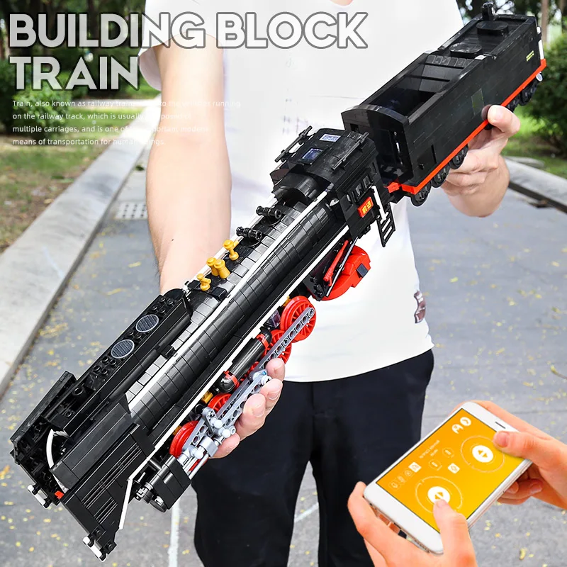 Паровые локомотивы Mold King City серии QJ поезд с дистанционным управлением