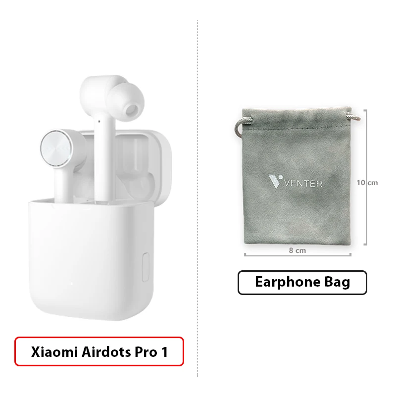 1Add Earphone Bag Xiao mi Airdots Pro TWS беспроводные наушники mi True беспроводные Bluetooth наушники ANC переключатель ENC HD управление нажатием для IOS Android - Цвет: 1Add Earphone Bag