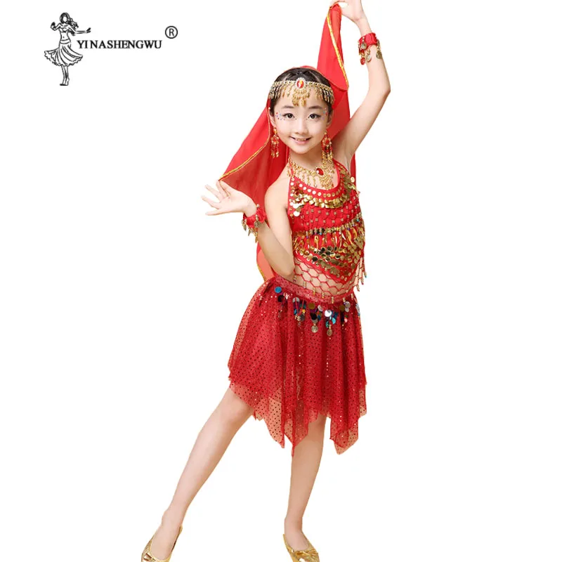 

Kids Belly Dance Costumes Set Oriental Dance Children Dresses India Belly Dance Clothes Bellydance Child Kids Indian 4 Colors