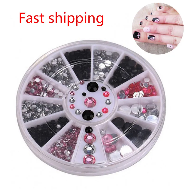 Разноцветные Хрустальные Драгоценности для дизайна ногтей Акриловые Блестящие