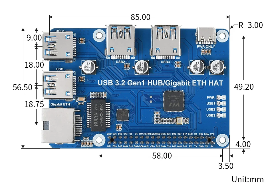 Концентратор USB 3 2 Gen1 и Gigabit Ethernet для Raspberry Pi 3x 1x ETH без драйверов | Компьютеры офис