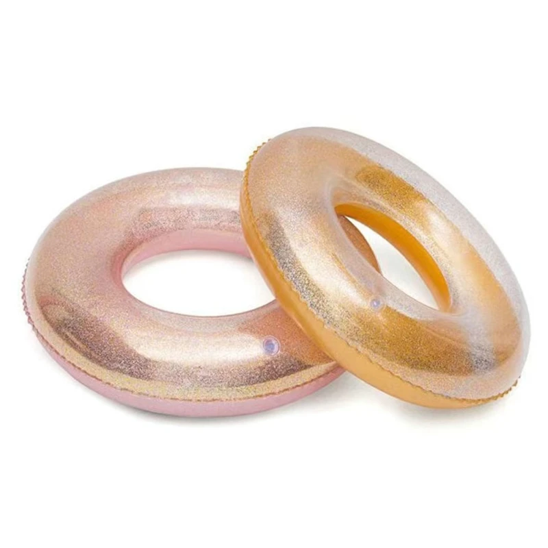 

Inflatable Sequin Swimming Floats Swim Ring Summer Out Pool Toy Thicken Swimming A69A