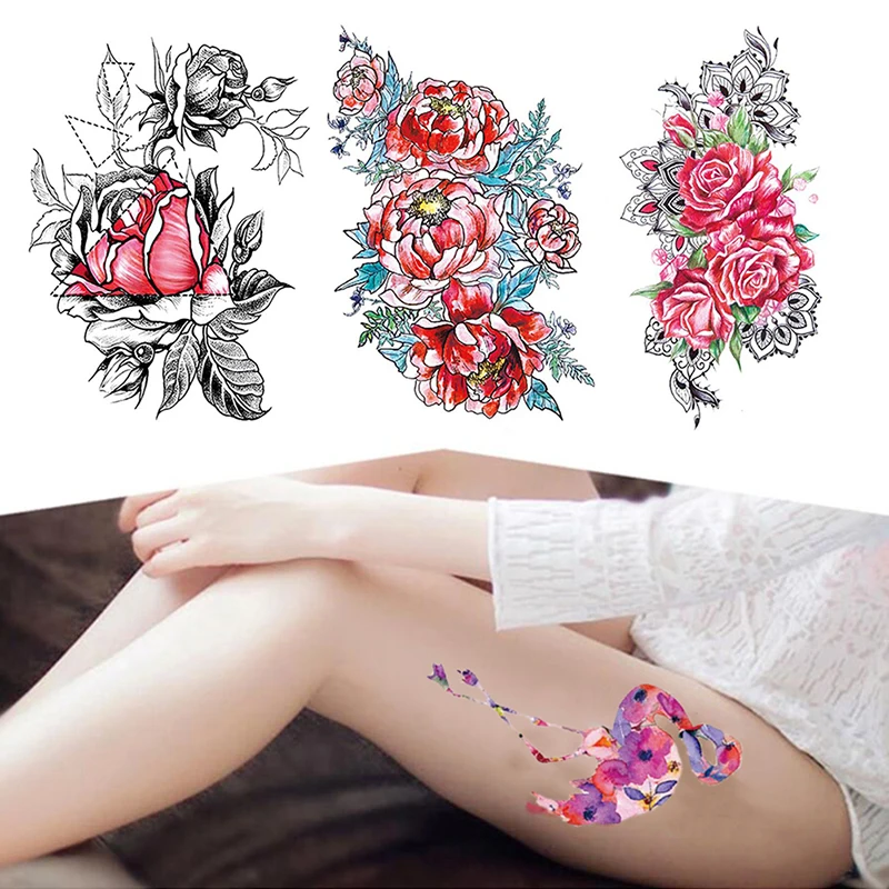 1 шт. Ловец снов луна цветок лотоса временная тату-наклейка пион лиса