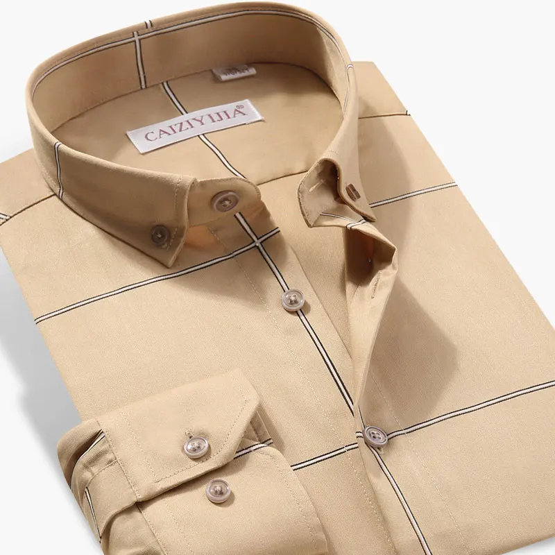 Высоко-Класс Новая мужская большой платье в клетку рубашки для мальчиков деловая