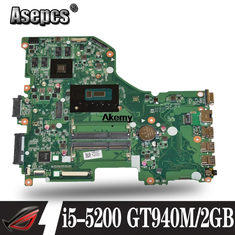 E5 573G 573 материнская плата For Acer Aspire I5 5200U GT940M 2 ГБ DA0ZRTMB6D0 trabalho de тест 100%