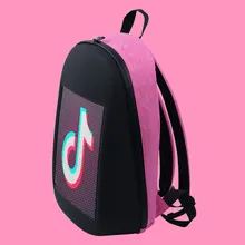 2020 New smart LED wearable device LED screen programmable advertising DIY Wifi ios APP control student cool backpack